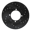 633-72003R Drilled/Slotted Brake Rotor [Black], 1983-1991 Multiple Makes/Models, Position: Front Right - image 1
