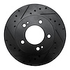 633-72004L Drilled/Slotted Brake Rotor [Black], 1983-1989 Multiple Makes/Models, Position: Front Left - image 1