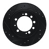 633-72005L Drilled/Slotted Brake Rotor [Black], 1983-1989 Multiple Makes/Models, Position: Rear Left - image 1