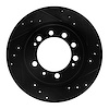 633-72005R Drilled/Slotted Brake Rotor [Black], 1983-1989 Multiple Makes/Models, Position: Rear Right - image 1