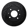 633-72006R Drilled/Slotted Brake Rotor [Black], 1985-1991 Multiple Makes/Models, Position: Front Right - image 1