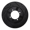 633-72009R Drilled/Slotted Brake Rotor [Black], 1984-1990 Multiple Makes/Models, Position: Front Right - image 1