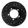 633-72012L Drilled/Slotted Brake Rotor [Black], 1990-1994 Multiple Makes/Models, Position: Rear Left - image 1
