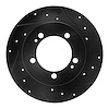 633-72012R Drilled/Slotted Brake Rotor [Black], 1990-1994 Multiple Makes/Models, Position: Rear Right - image 1