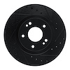 633-72014R Drilled/Slotted Brake Rotor [Black], 1991-1993 Multiple Makes/Models, Position: Front Right - image 1