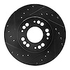 633-72015L Drilled/Slotted Brake Rotor [Black], 1991-2004 Multiple Makes/Models, Position: Front Left - image 1