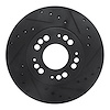 633-72015R Drilled/Slotted Brake Rotor [Black], 1991-2004 Multiple Makes/Models, Position: Front Right - image 1
