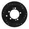 633-72016R Drilled/Slotted Brake Rotor [Black], 1991-1999 Multiple Makes/Models, Position: Rear Right - image 1