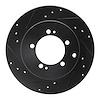633-72017L Drilled/Slotted Brake Rotor [Black], 1991-1993 Multiple Makes/Models, Position: Rear Left - image 1