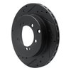 633-72017L Drilled/Slotted Brake Rotor [Black], 1991-1993 Multiple Makes/Models, Position: Rear Left - image 2