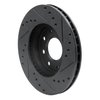 633-72018L Drilled/Slotted Brake Rotor [Black], 1990-1993 Mitsubishi, Position: Front Left - image 4
