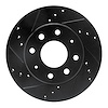 633-72022L Drilled/Slotted Brake Rotor [Black], 1988-2007 Multiple Makes/Models, Position: Front Left - image 1