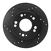 633-72023L Drilled/Slotted Brake Rotor [Black], 1990-2005 Multiple Makes/Models, Position: Front Left - image 1