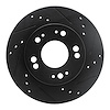 633-72023R Drilled/Slotted Brake Rotor [Black], 1990-2005 Multiple Makes/Models, Position: Front Right - image 1