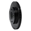 633-72023R Drilled/Slotted Brake Rotor [Black], 1990-2005 Multiple Makes/Models, Position: Front Right - image 2