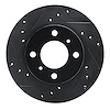 633-72024L Drilled/Slotted Brake Rotor [Black], 1992-2000 Multiple Makes/Models, Position: Front Left - image 1