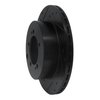 633-72027L Drilled/Slotted Brake Rotor [Black], 1992-1996 Mitsubishi, Position: Rear Left - image 2