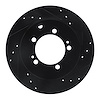 633-72027R Drilled/Slotted Brake Rotor [Black], 1992-1996 Mitsubishi, Position: Rear Right - image 1