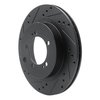 633-72032L Drilled/Slotted Brake Rotor [Black], 1993-1999 Multiple Makes/Models, Position: Rear Left - image 2