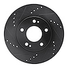 633-72034L Drilled/Slotted Brake Rotor [Black], 2000-2012 Multiple Makes/Models, Position: Front Left - image 1