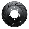 633-72036L Drilled/Slotted Brake Rotor [Black], 2003-2006 Mitsubishi, Position: Rear Left - image 1
