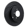 633-72042R Drilled/Slotted Brake Rotor [Black], 2008-2015 Mitsubishi, Position: Rear Right - image 2