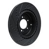 633-72042R Drilled/Slotted Brake Rotor [Black], 2008-2015 Mitsubishi, Position: Rear Right - image 4