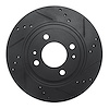 633-72046R Drilled/Slotted Brake Rotor [Black], 2012-2017 Mitsubishi, Position: Front Right