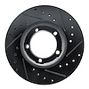 633-72050R Drilled/Slotted Brake Rotor [Black], 1987-1990 Mitsubishi, Position: Front Right - image 1