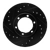 633-72051L Drilled/Slotted Brake Rotor [Black], 1987-1989 Multiple Makes/Models, Position: Front Left - image 1