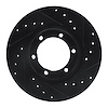 633-72051R Drilled/Slotted Brake Rotor [Black], 1987-1989 Multiple Makes/Models, Position: Front Right - image 1