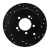 633-72062R Drilled/Slotted Brake Rotor [Black], 2007-2015 Mitsubishi, Position: Rear Right - image 1