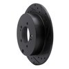 633-72062R Drilled/Slotted Brake Rotor [Black], 2007-2015 Mitsubishi, Position: Rear Right - image 2