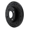 633-72069L Drilled/Slotted Brake Rotor [Black], Fits Select Multiple Makes/Models, Position: Front Left - image 2