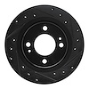 633-72069R Drilled/Slotted Brake Rotor [Black], Fits Select Multiple Makes/Models, Position: Front Right
