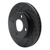 633-73000L Drilled/Slotted Brake Rotor [Black], 1978-1992 Audi/Volkswagen, Position: Front Left - image 2