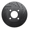 633-73000R Drilled/Slotted Brake Rotor [Black], 1978-1992 Audi/Volkswagen, Position: Front Right - image 1