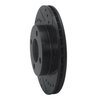633-73000R Drilled/Slotted Brake Rotor [Black], 1978-1992 Audi/Volkswagen, Position: Front Right - image 2