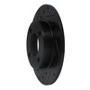 633-73006L Drilled/Slotted Brake Rotor [Black], 1984-1995 Audi/Volkswagen, Position: Rear Left - image 2