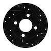 633-73006R Drilled/Slotted Brake Rotor [Black], 1984-1995 Audi/Volkswagen, Position: Rear Right - image 1