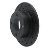 633-73007L Drilled/Slotted Brake Rotor [Black], 1982-1998 Audi/Volkswagen, Position: Rear Left - image 2