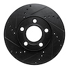 633-73008L Drilled/Slotted Brake Rotor [Black], 1985-1991 Audi/Volkswagen, Position: Front Left - image 1