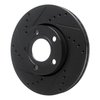 633-73008L Drilled/Slotted Brake Rotor [Black], 1985-1991 Audi/Volkswagen, Position: Front Left - image 2