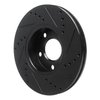 633-73008L Drilled/Slotted Brake Rotor [Black], 1985-1991 Audi/Volkswagen, Position: Front Left - image 4