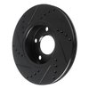 633-73008R Drilled/Slotted Brake Rotor [Black], 1985-1991 Audi/Volkswagen, Position: Front Right - image 4
