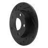 633-73009L Drilled/Slotted Brake Rotor [Black], 1985-2000 Audi/Volkswagen, Position: Rear Left - image 2