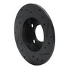 633-73009L Drilled/Slotted Brake Rotor [Black], 1985-2000 Audi/Volkswagen, Position: Rear Left - image 4