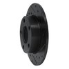 633-73009R Drilled/Slotted Brake Rotor [Black], 1985-2000 Audi/Volkswagen, Position: Rear Right - image 2