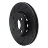 633-73010L Drilled/Slotted Brake Rotor [Black], 1990-1998 Audi/Volkswagen, Position: Front Left - image 2