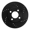 633-73010R Drilled/Slotted Brake Rotor [Black], 1990-1998 Audi/Volkswagen, Position: Front Right - image 1